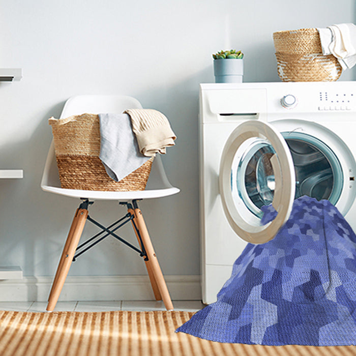 Machine Washable Transitional Sky Blue Rug in a Washing Machine, wshpat1645blu