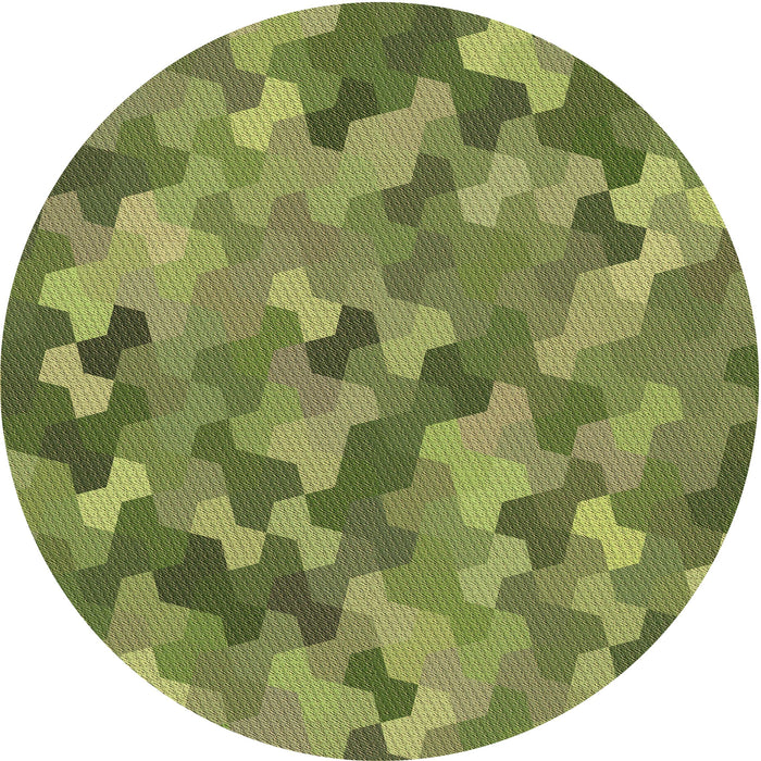 Square Patterned Fern Green Rug, pat1645brn