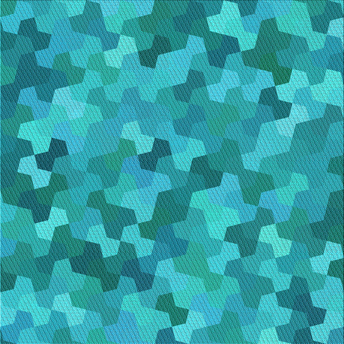 Round Patterned Aqua Cyan Blue Rug, pat1645lblu