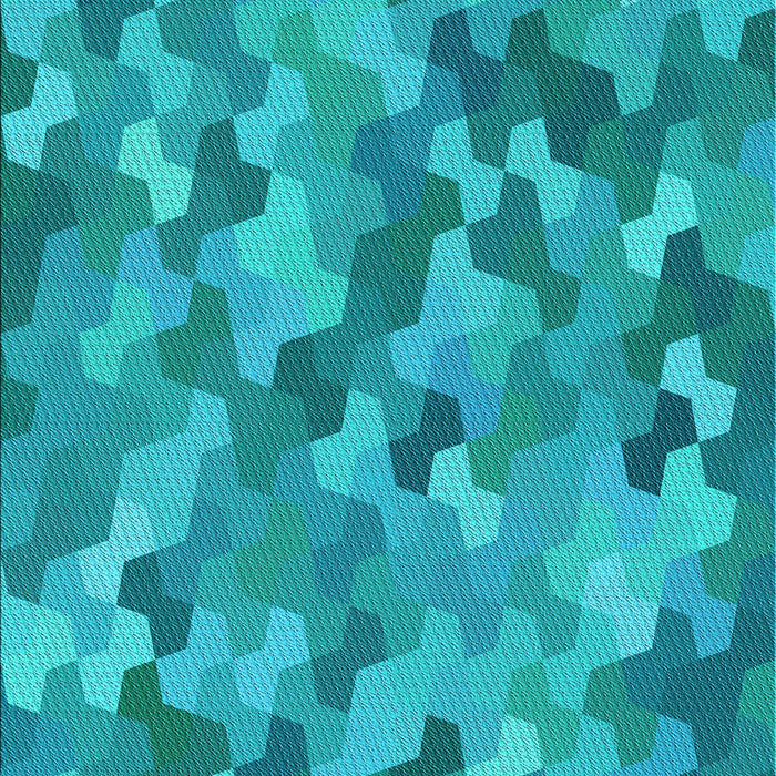 Patterned Aqua Cyan Blue Rug, pat1645lblu