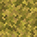 Round Patterned Dark Yellow Green Rug, pat1645org