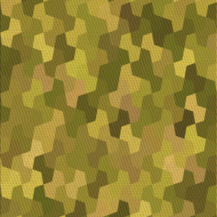 Patterned Dark Yellow Green Rug, pat1645org