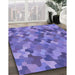 Machine Washable Transitional Purple Mimosa Purple Rug in a Family Room, wshpat1645pur