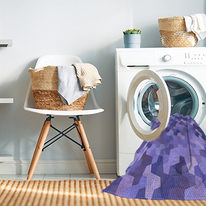 Machine Washable Transitional Purple Mimosa Purple Rug in a Washing Machine, wshpat1645pur