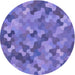 Square Machine Washable Transitional Purple Mimosa Purple Rug in a Living Room, wshpat1645pur