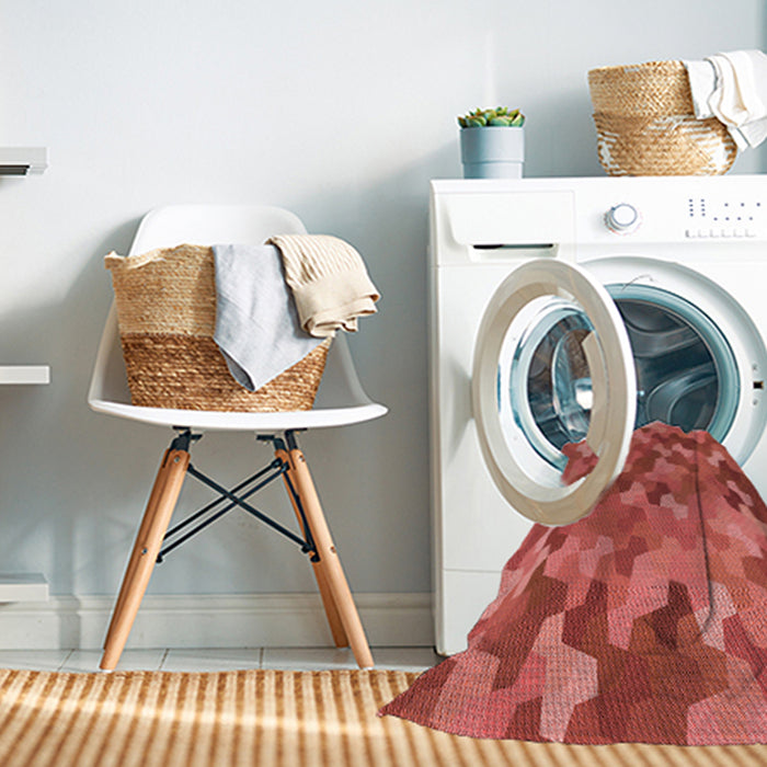 Machine Washable Transitional Red Rug in a Washing Machine, wshpat1645rd