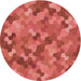 Square Patterned Red Rug, pat1645rd
