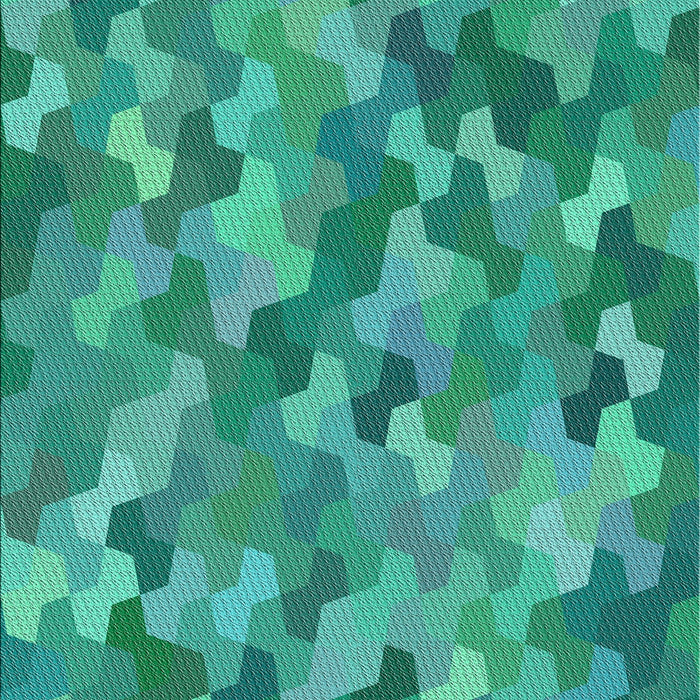Patterned Turquoise Green Novelty Rug, pat1645