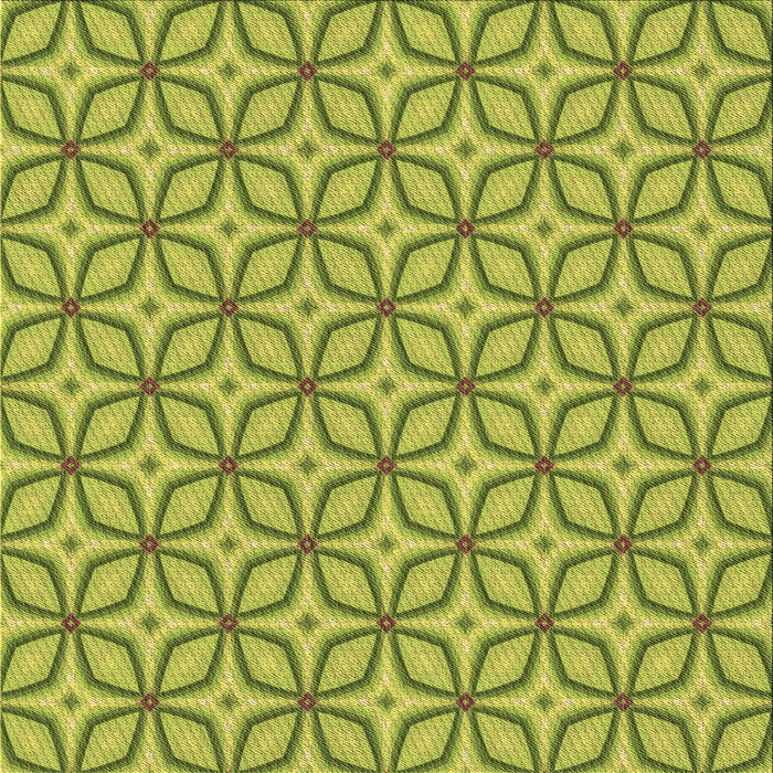 Round Patterned Neon Yellow Green Rug, pat1646brn