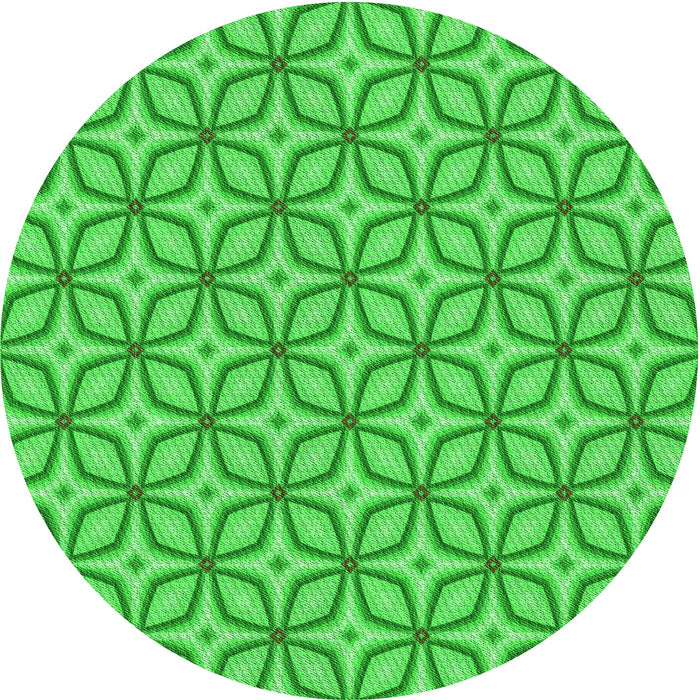 Square Patterned Neon Green Rug, pat1646grn