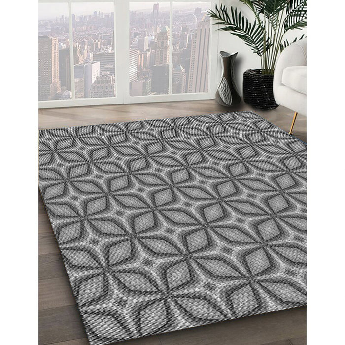 Machine Washable Transitional Grey Gray Rug in a Family Room, wshpat1646gry