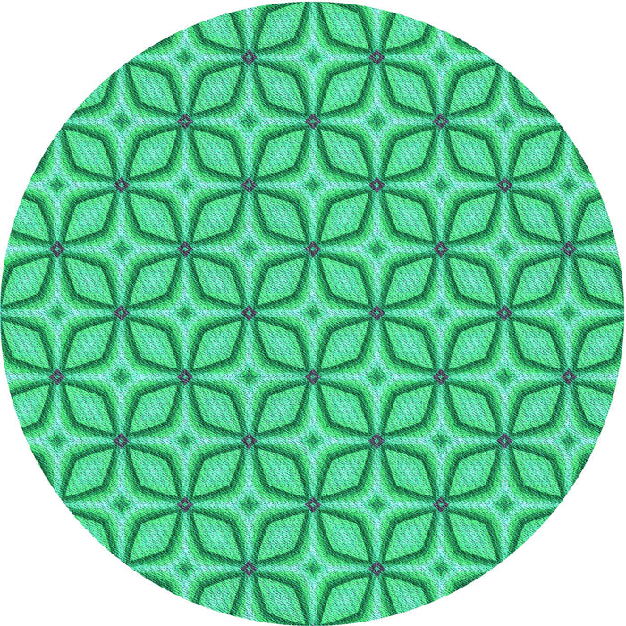 Square Machine Washable Transitional Medium Spring Green Rug in a Living Room, wshpat1646lblu