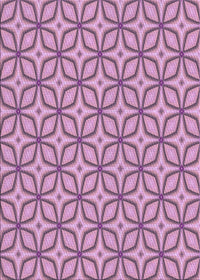 Machine Washable Transitional Violet Purple Rug, wshpat1646pur