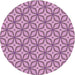 Square Patterned Violet Purple Rug, pat1646pur