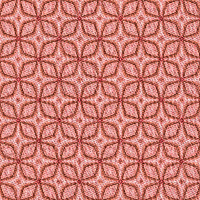 Round Patterned Fire Red Rug, pat1646rd