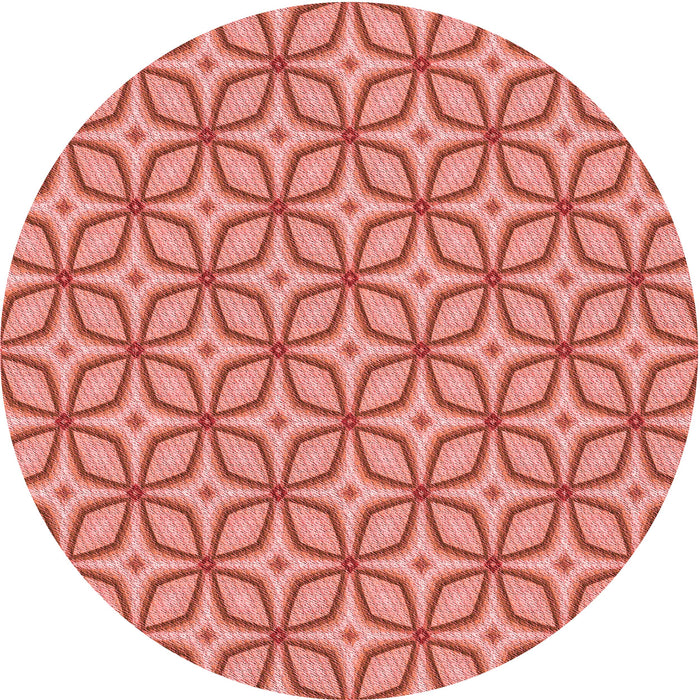 Square Patterned Fire Red Rug, pat1646rd