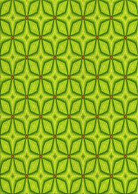 Machine Washable Transitional Dark Lime Green Rug, wshpat1646yw