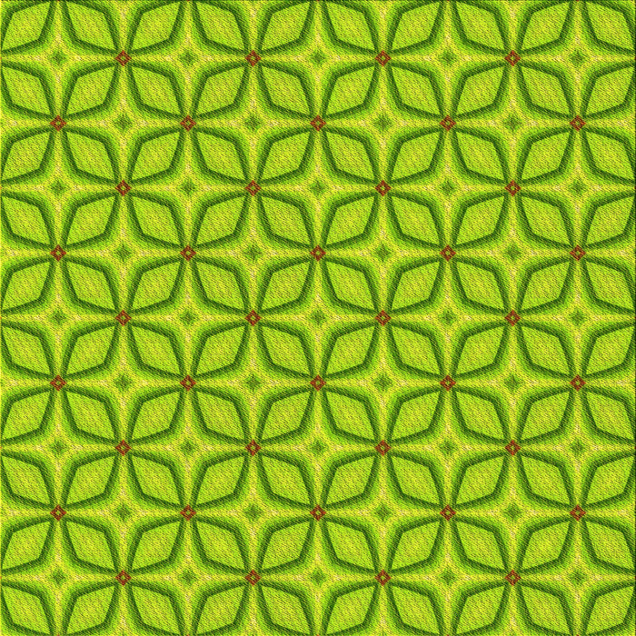 Round Patterned Dark Lime Green Rug, pat1646yw