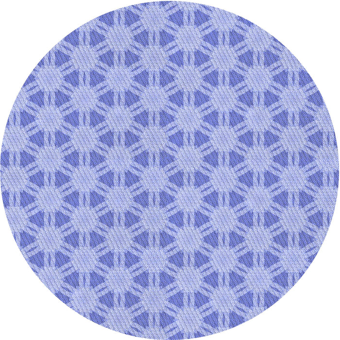 Square Patterned Light Slate Blue Rug, pat1647blu