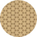 Square Patterned Cinnamon Brown Rug, pat1647brn