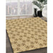 Patterned Cinnamon Brown Rug in Family Room, pat1647brn