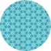 Square Machine Washable Transitional Dark Turquoise Green Rug in a Living Room, wshpat1647lblu