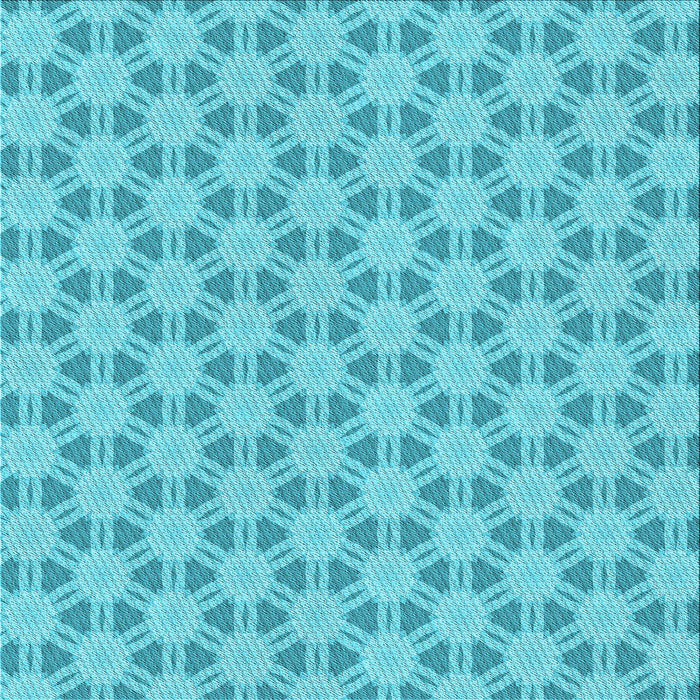 Round Patterned Dark Turquoise Green Rug, pat1647lblu