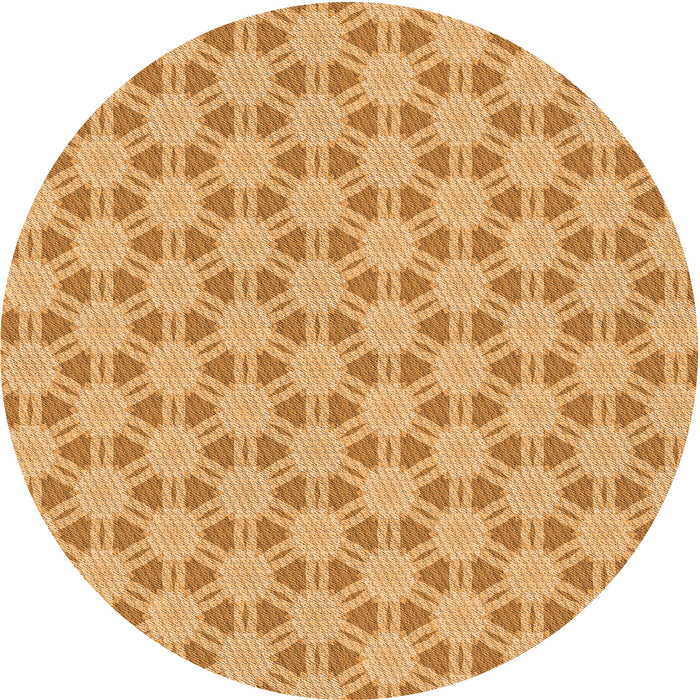 Square Patterned Neon Orange Rug, pat1647org