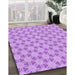 Machine Washable Transitional Pastel Purple Pink Rug in a Family Room, wshpat1647pur