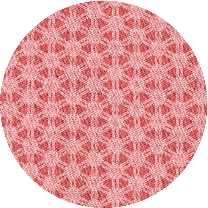 Square Patterned Pastel Pink Rug, pat1647rd