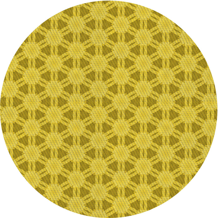 Square Patterned Yellow Rug, pat1647yw