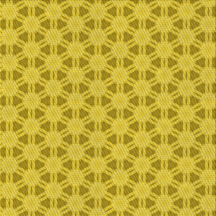 Round Patterned Yellow Rug, pat1647yw