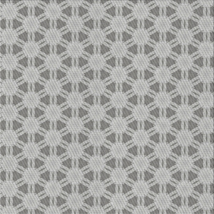 Square Patterned Silver Gray Novelty Rug, pat1647