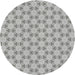 Square Machine Washable Transitional Silver Gray Rug, wshpat1647