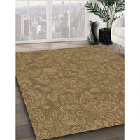 Patterned Saddle Brown Rug, pat1648brn