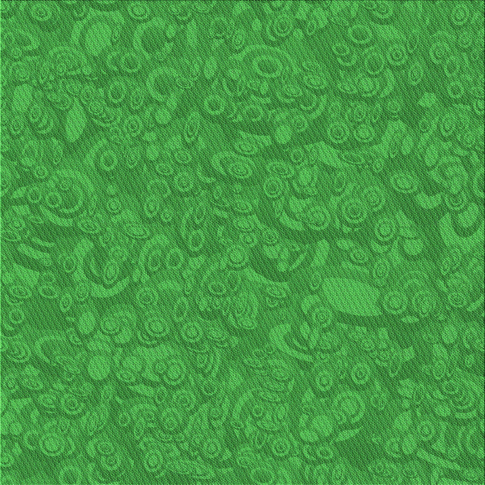 Round Patterned Green Rug, pat1648grn