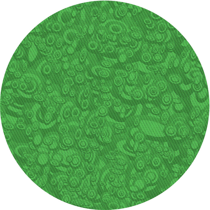 Square Machine Washable Transitional Green Rug in a Living Room, wshpat1648grn