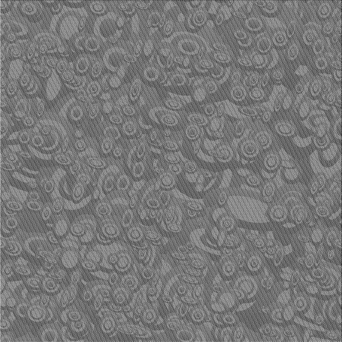 Round Patterned Carbon Gray Rug, pat1648gry