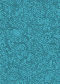 Machine Washable Transitional Dark Cyan Green Rug, wshpat1648lblu