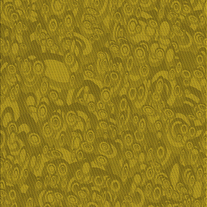 Patterned Dark Yellow Green Rug, pat1648yw
