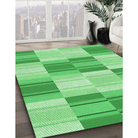 Patterned Green Rug, pat1649grn