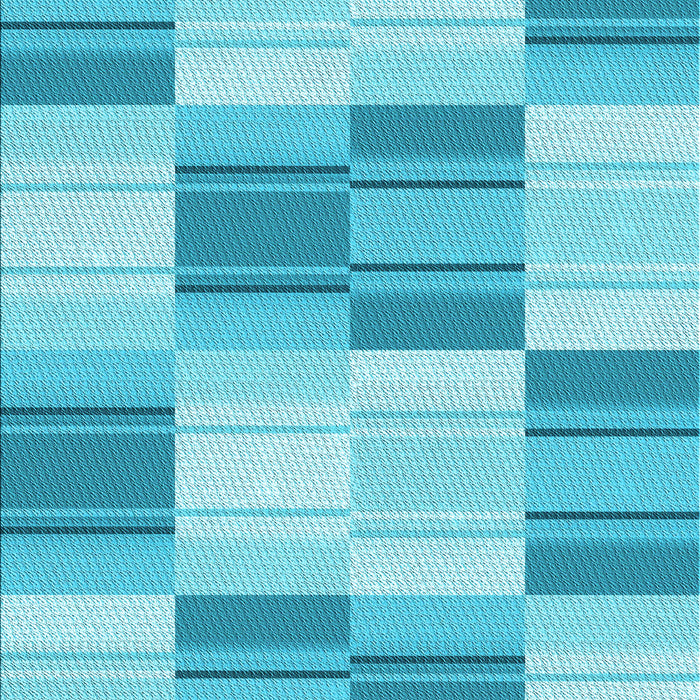 Patterned Dark Turquoise Green Rug, pat1649lblu