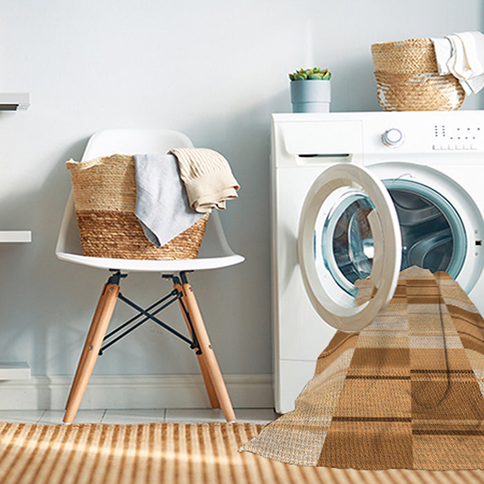 Machine Washable Transitional Orange Rug in a Washing Machine, wshpat1649org