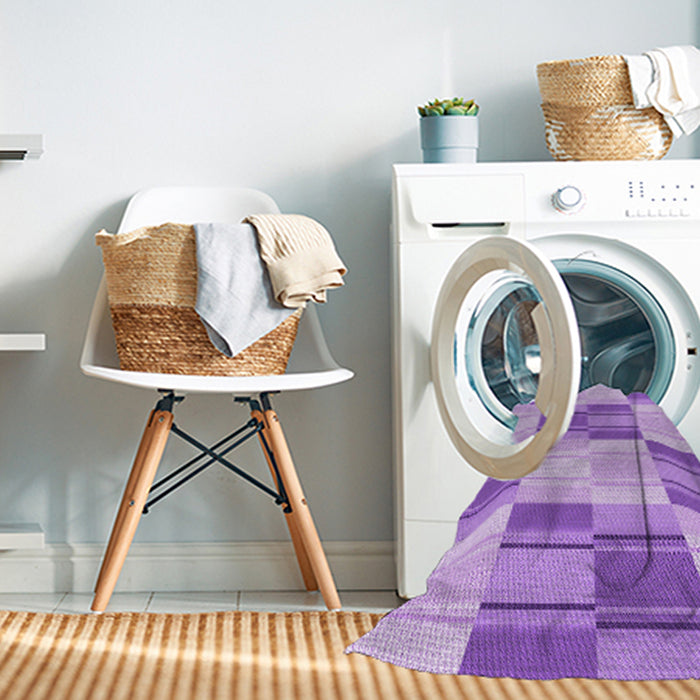 Machine Washable Transitional Blossom Pink Rug in a Washing Machine, wshpat1649pur