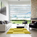 Machine Washable Transitional Bold Yellow Rug in a Kitchen, wshpat1649yw