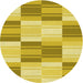 Square Machine Washable Transitional Bold Yellow Rug in a Living Room, wshpat1649yw