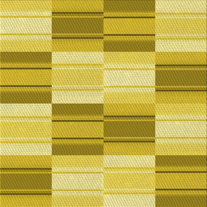 Round Machine Washable Transitional Bold Yellow Rug, wshpat1649yw