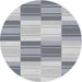 Sideview of Patterned Gray Novelty Rug, pat1649