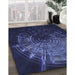 Machine Washable Transitional Night Blue Rug in a Family Room, wshpat165blu