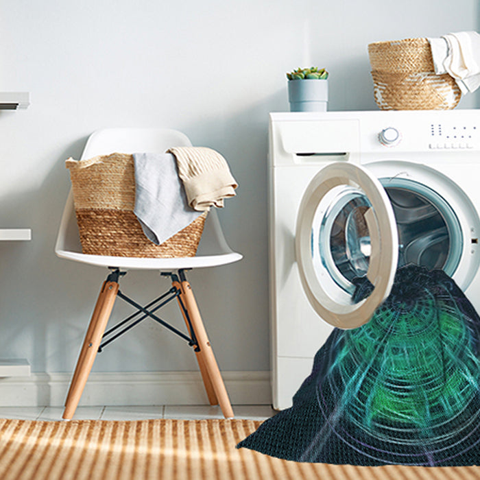 Machine Washable Transitional Dark Cyan Green Rug in a Washing Machine, wshpat165lblu